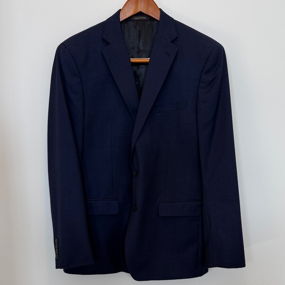Calvin Klein Men’s Navy Wool Stretch Blazer Sport Coat Size 44R - Picture 8 of 9
